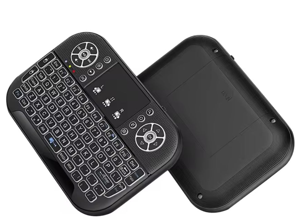 Mini Wireless Keyboard 2.4G&Bluetooth-compatible Backlit Air Mouse Remote Control with Touchpad
